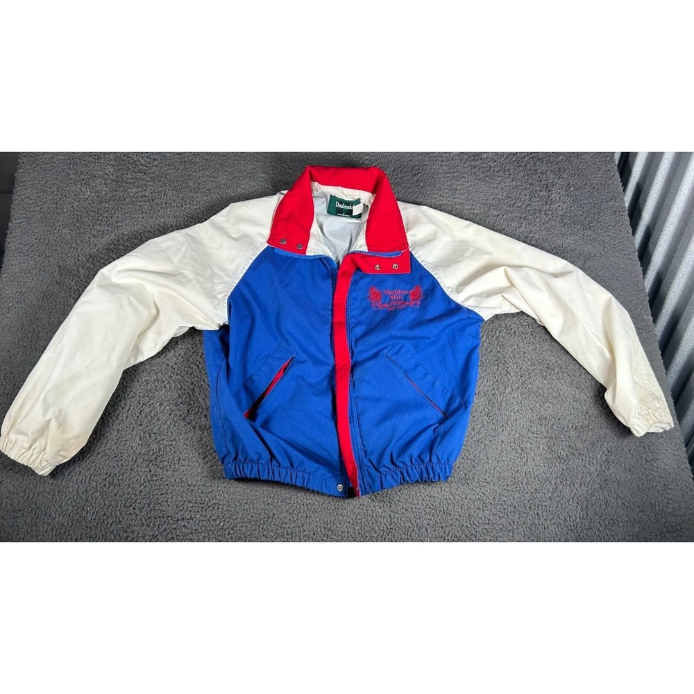 Vintage Dunbrooke Sheldon Mill 30th Anniversary Jacket Small Blue/White/Red